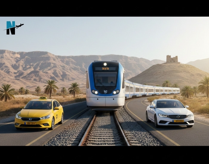 הגעה עם רכב רכבת או מונית לנתבג